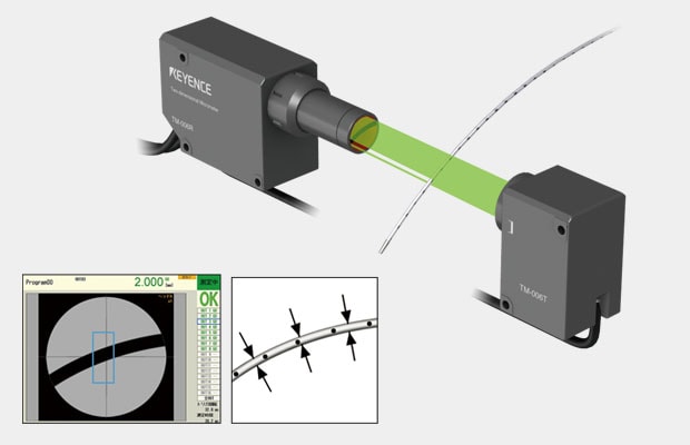 Applications : High-speed 2D Optical Micrometer - TM-3000 series | KEYENCE  Canada